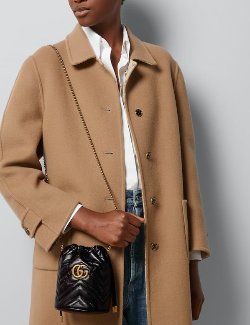 黑色名牌手袋入門推介7. Gucci GG MARMONT迷你水桶袋 HK$9,700