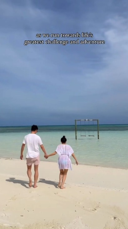 麥明詩盛勁為飛馬爾代夫度蜜月曬幸福合照 此行原來非二人世界 仲大手筆請埋…