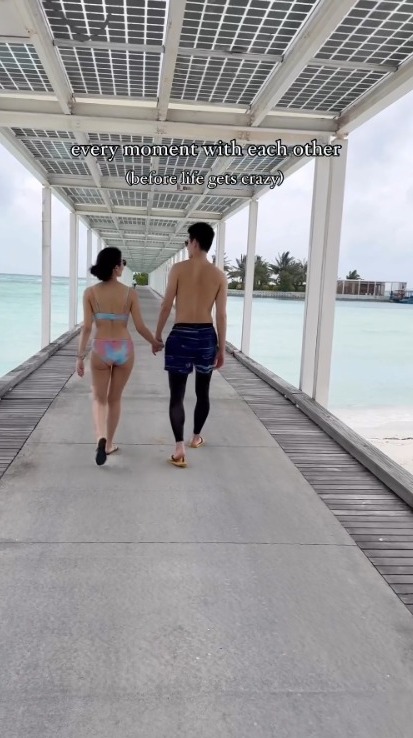 麥明詩盛勁為飛馬爾代夫度蜜月曬幸福合照 此行原來非二人世界 仲大手筆請埋…