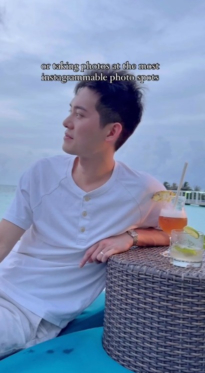 麥明詩盛勁為飛馬爾代夫度蜜月曬幸福合照 此行原來非二人世界 仲大手筆請埋…