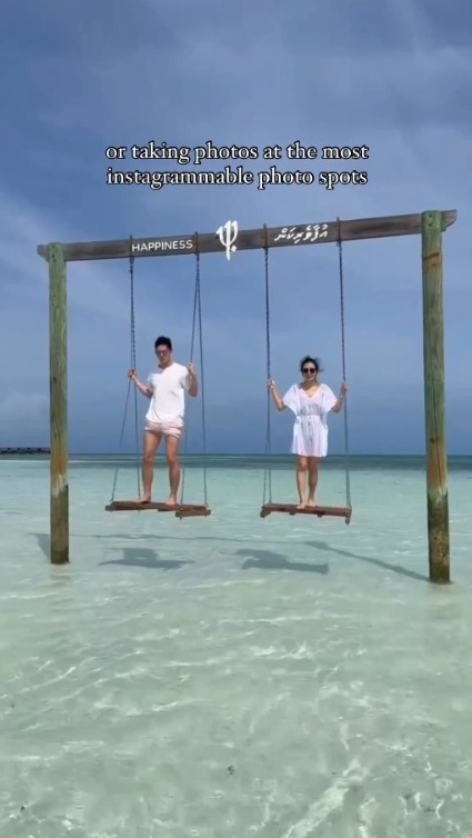 麥明詩盛勁為飛馬爾代夫度蜜月曬幸福合照 此行原來非二人世界 仲大手筆請埋…