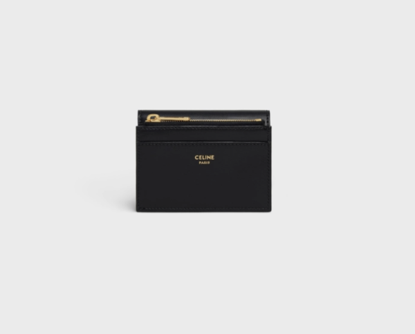 名牌銀包2024推薦1. CELINE TRIOMPHE COMPACT亮澤牛皮革錢包連零錢格