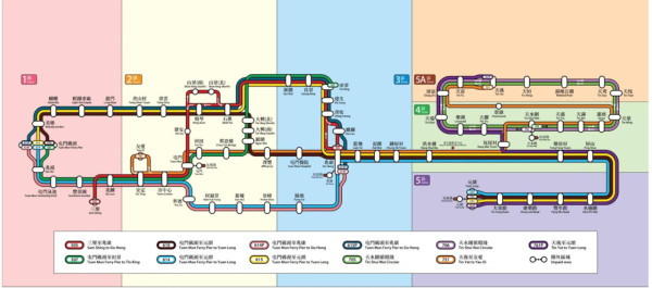 香港輕鐵圖（圖片來源︰港鐵App）