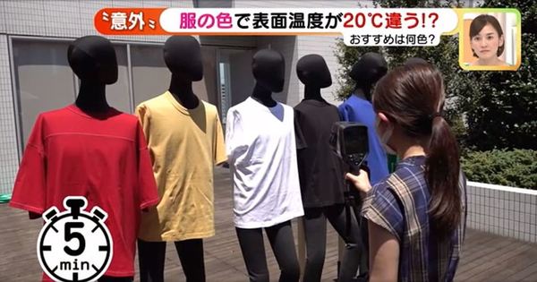 夏天着咩色最散熱?日本實測暴曬5分鐘差16度!專家推3色消暑 黑衫1情況下更涼