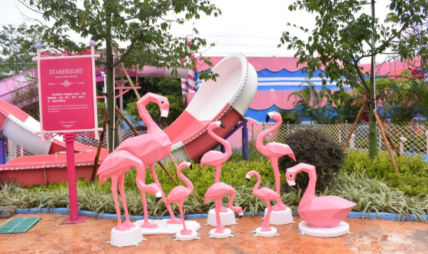 深圳夢幻粉紅水上樂園「星高度夢想水世界」 3萬平方米!打卡彩虹滑梯/人造衝浪/漂流玻璃橋