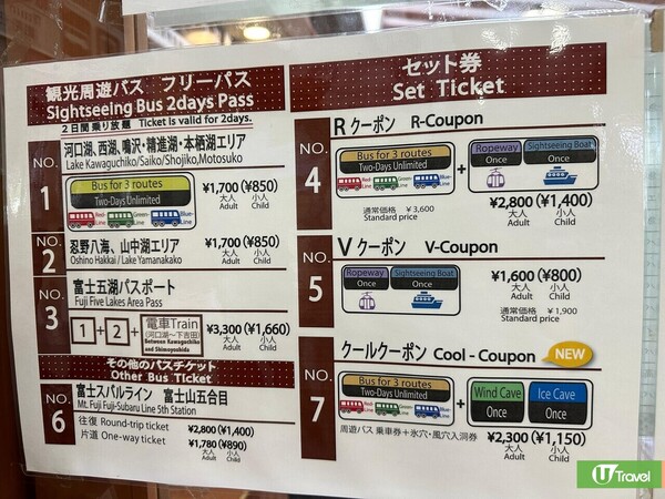 河口湖觀光套票（巴士+纜車+遊覽船）（韋珈萱攝）