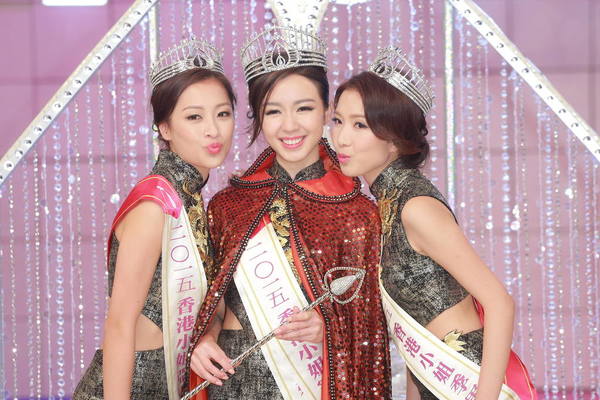 龐卓欣參選2015年香港小姐競選，不但成為當年大熱門之一，最後更勇奪亞軍。圖片來源：TVB