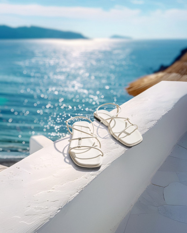 2024流行涼鞋推薦1：白色鞋款 