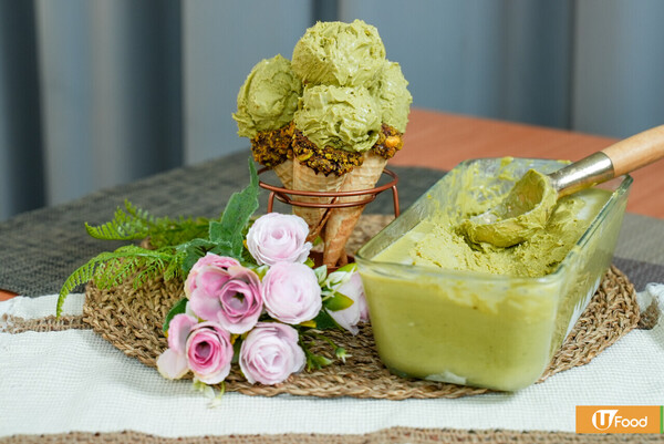 特濃開心果雪糕｜新手必學甜品！香濃幼滑／粒粒果仁