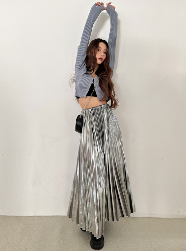 GRL金屬色百褶裙[ask10]1,999日圓（含稅）