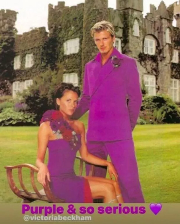碧咸夫妻穿回25年前的紫色禮服+大晒甜蜜舊照/圖片來源：IG@victoriabeckham, IG@davidbeckham, IG@brooklynpeltzbeckham, IG@cruzbeckham, IG@romeobeckham