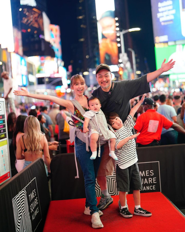 孫慧雪美國旅行再解鎖湊仔新技能 每日孭住細仔四圍走 網友戥佢辛苦