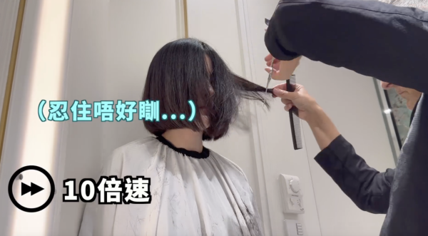 Kelly剪短髮過程/圖片來源：IG@kellychenwailam