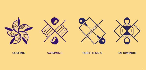 2024年巴黎奧運會體育圖標（圖片來源︰press.paris2024.org）