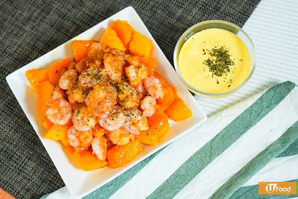 香芒沙律脆蝦球｜簡易3步完成的夏日料理！酸甜開胃／啖啖果肉