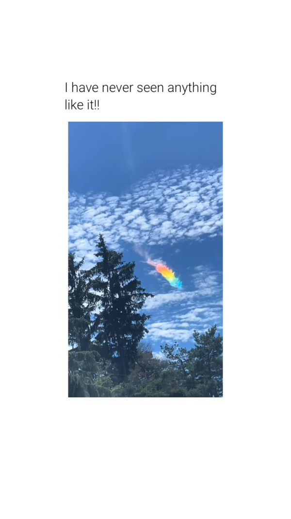 外國天空驚現夢幻火彩虹！專家解釋極罕見天文現象 