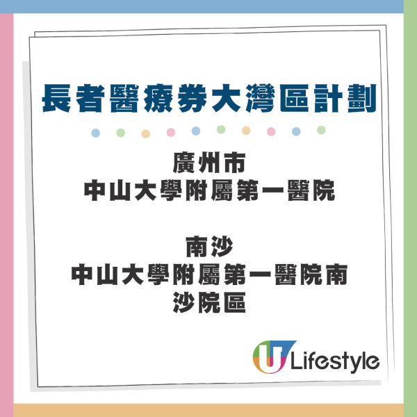 「長者醫療券大灣區試點計劃」醫療機構名單