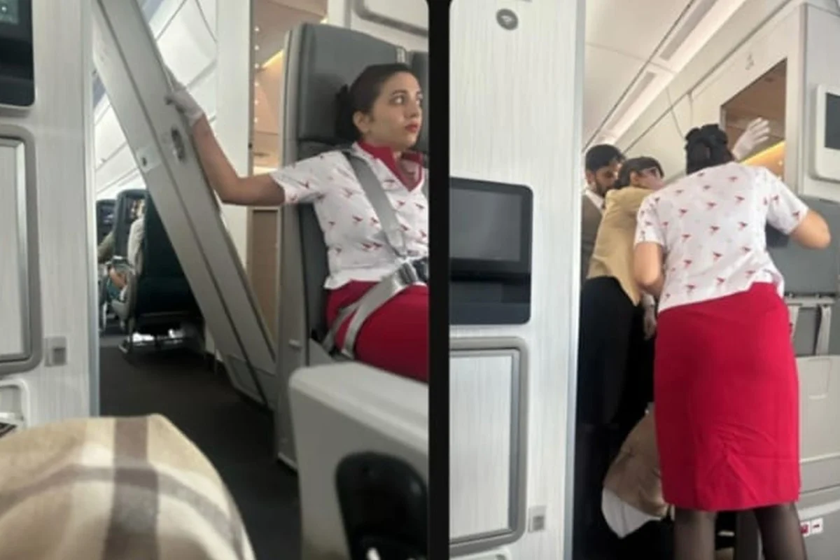 國泰客機起飛三分鐘甩廁所門 空姐反應被拍下 航空公司如此回應 
