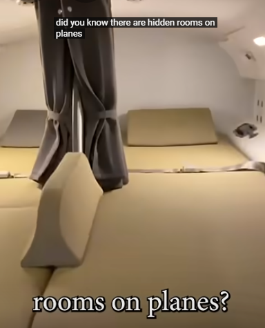 飛機藏乘客止步秘密空間！超寬敞空姐睡房曝光！ 