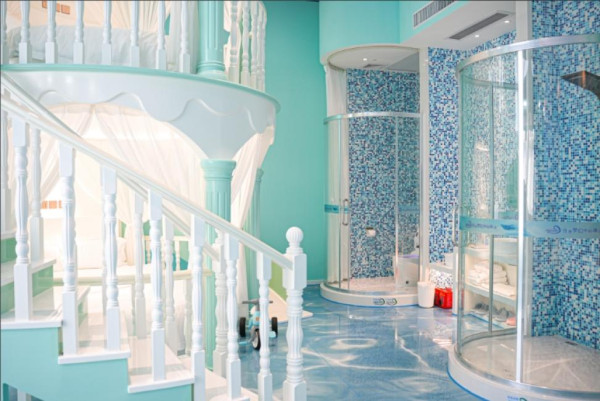 珠海海洋密碼美宿酒店的藍色夢幻房間