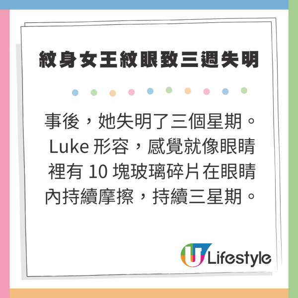 澳洲「青眼白龍」紋身女王Amber Luke 紋眼球致三週失明 稱困擾但值得