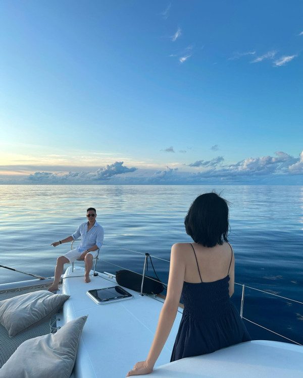 杏兒晒馬爾代夫渡假照