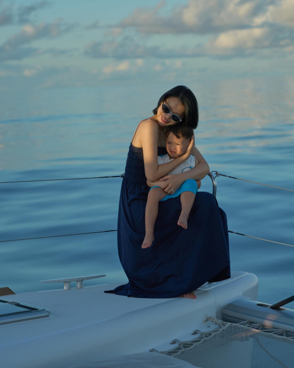 杏兒晒馬爾代夫渡假照