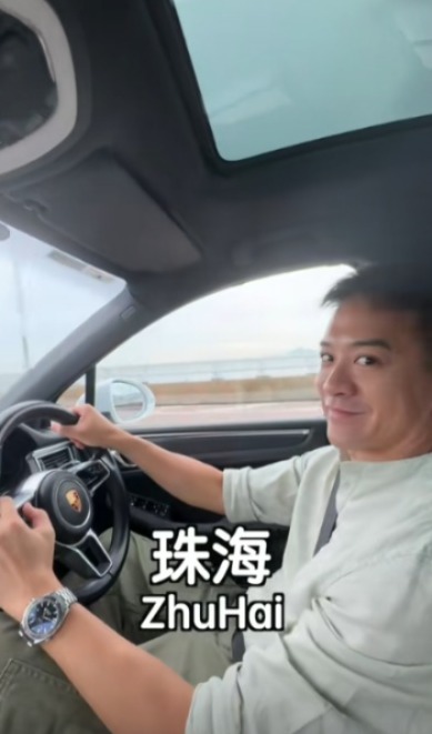 前TVB藝人陳智燊分享首次「港車北上」 稱珠海揸車與歐洲相似無難度 
