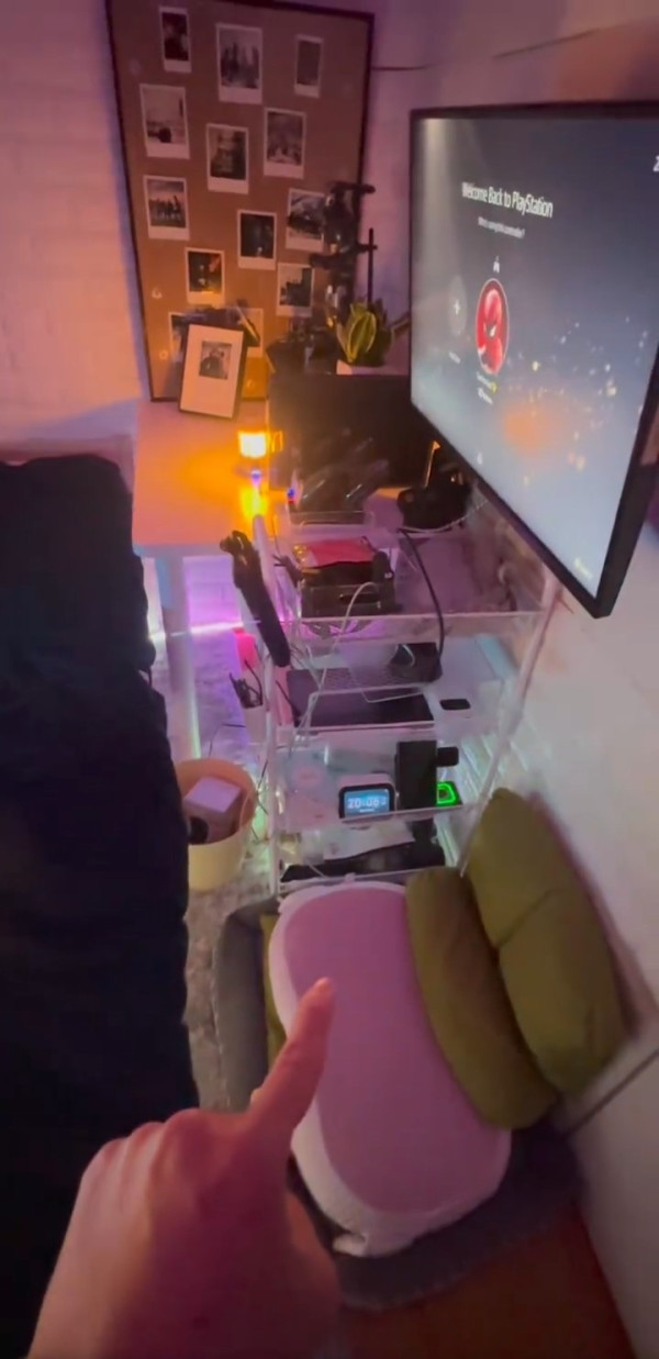 設計靈感來自電競遊戲中的Cyberpunk（數碼龐克）風格。（影片截圖）