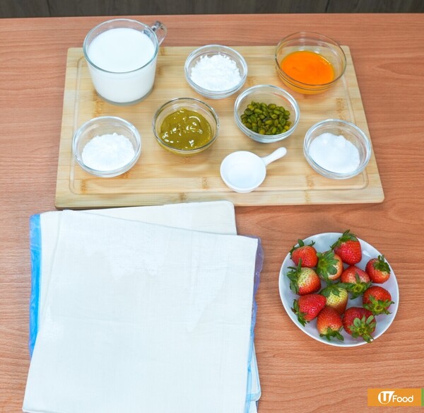 神還原Gariguette法式千層酥三文治！焦糖酥皮／開心果吉士忌廉／士多啤梨