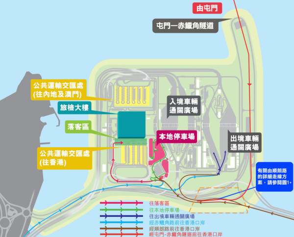 路線圖（圖片來源：港珠澳大橋香港段網站）