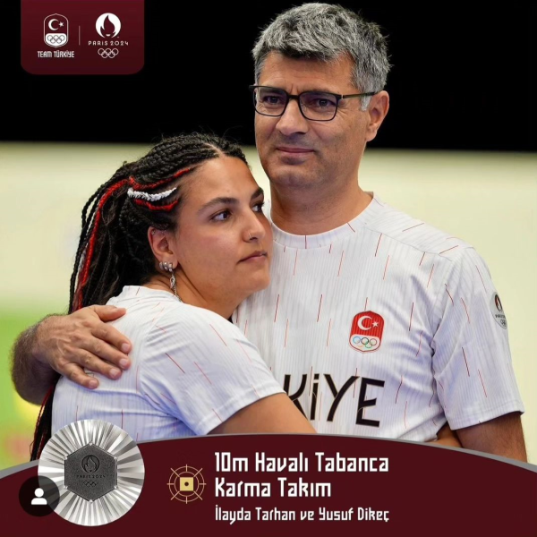 巴黎奧運｜爆紅土耳其射擊大叔女兒顏值曝光！五官精緻似模特兒 