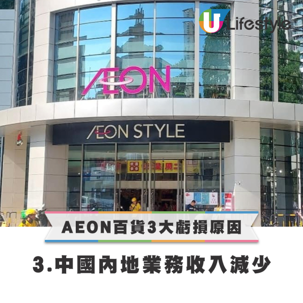 AEON百貨母企分析3大虧損原因。