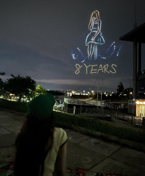 粉絲為Jessica舉辦無人機煙花匯演