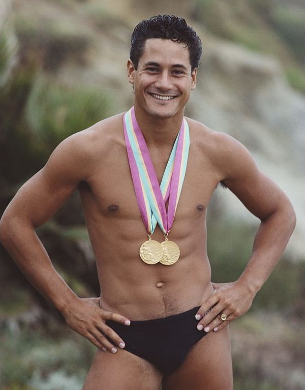 Greg Louganis於1984年洛杉磯奧運奪得2面跳水金牌。（網上圖片）