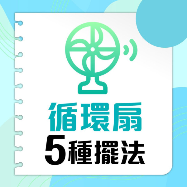 循環扇丨循環扇放錯位削降溫效果 無印教5種正確擺法降溫除濕