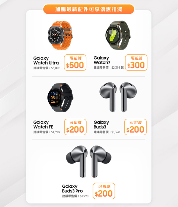 csl最強特選禮遇!去 csl AI Store買Galaxy Z Fold6 | Galaxy Z Flip6 可享免費升級容量¹ + 連12個月屏幕保障服務^等精彩優惠放送