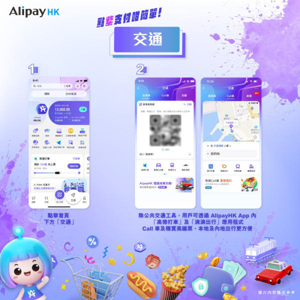 AlipayHK點「紫」支付咁簡單？！ 8月以全新一站式生活平台登場 集結三大核心功能，涵蓋支付/生活/理財 