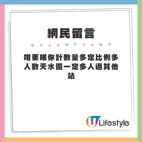 一直被傳媒形容為悲情城市的「天水圍站」都有份。來源：LIHKG討論區