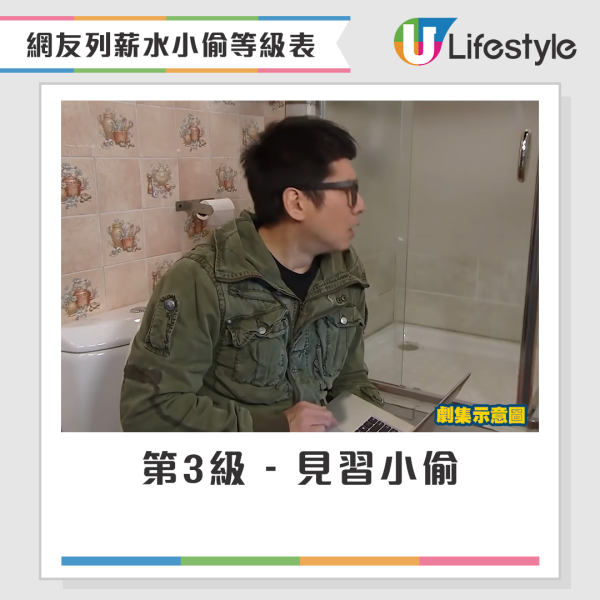 網友以遊戲的角色地位來區分打工仔作為薪水小偷的級別，第3級 - 見習小偷。來源：LIHKG討論區