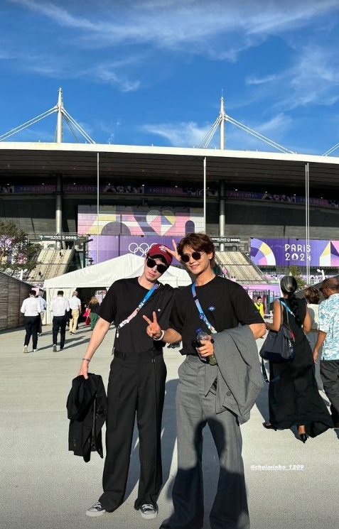 李棟旭、SHINee珉豪現身巴黎奧運