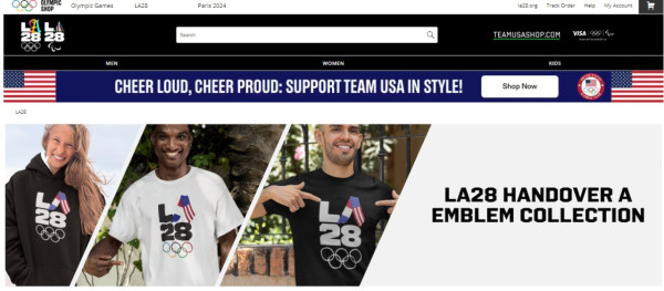 olympic shop LA28衣飾開賣(圖片來源︰https://shop.olympics.com) olympic shop LA28衣飾開賣(圖片來源︰https://shop.olympics.com)