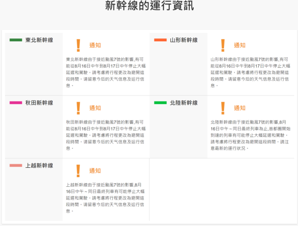 遊日注意｜熱帶風暴安比逐漸逼近日本關東 JR東日本宣佈多條新幹線或會停駛 