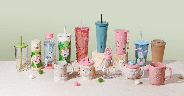 Starbucks草泥馬系列杯具登場！立體羊駝咖啡杯／波希米亞風隨行杯
