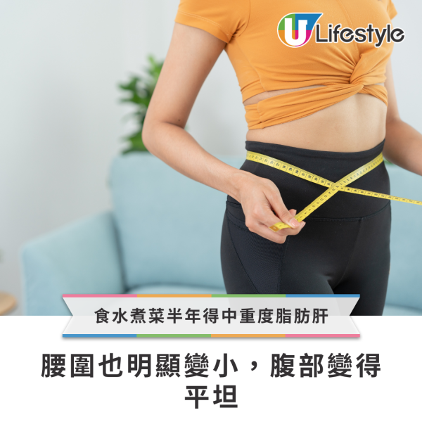 腰圍也明顯變小，腹部變得平坦，劉女士對自己的成果感到非常滿意。