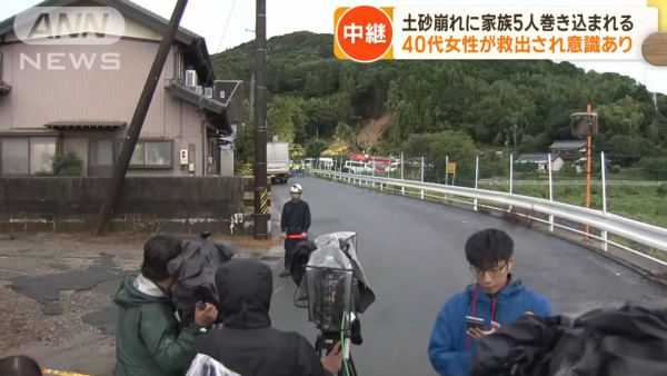 颱風尚未登陸,愛知縣就因為大雨發生土石流。(網上圖片) 颱風尚未登陸,愛知縣就因為大雨發生土石流。(網上圖片)