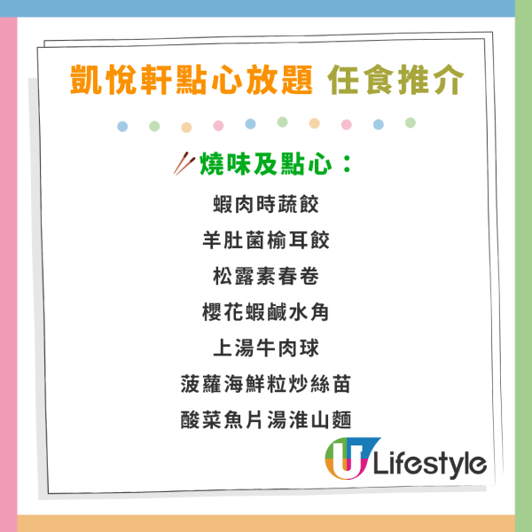 尖沙咀凱悅酒店點心放題買2送2優惠！兩小時任食逾20款手工點心／蝦餃燒賣／蜜汁叉燒