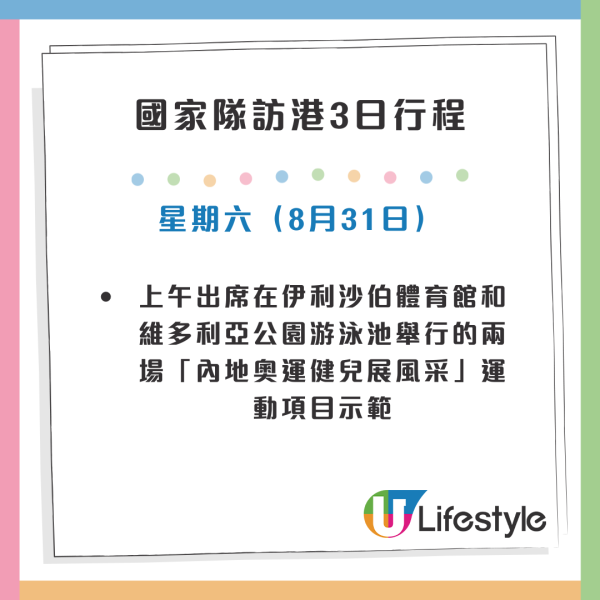 國家隊訪港3日行程