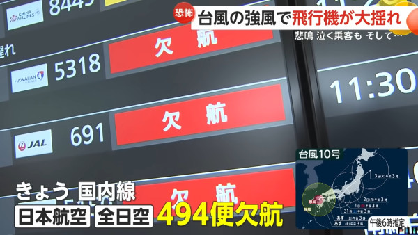 颱風珊珊｜曼谷往福岡客機遇強烈氣流劇烈搖晃 全機驚慌尖叫 儼如「死神來了」 