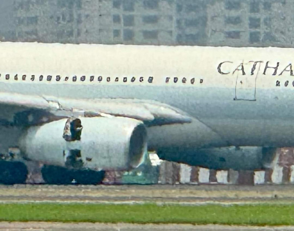 國泰高雄飛香港客機疑引擎故障冒出火光 航班緊急取消起飛 